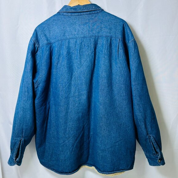 Wrangler Sherpa Lined Denim Shirt Jacket | Country Cool | Men’s XL - Picture 3 of 4